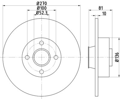 8DD355123271 HELLA Тормозной диск