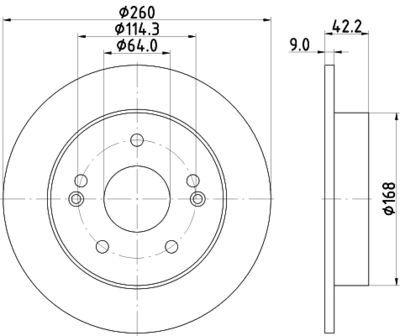 MDC1863 MINTEX Тормозной диск