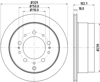 MDC1871 MINTEX Тормозной диск