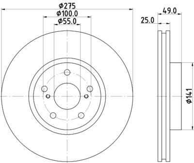 8DD355115081 HELLA Тормозной диск