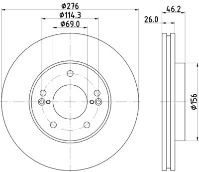 MDC1875 MINTEX Тормозной диск