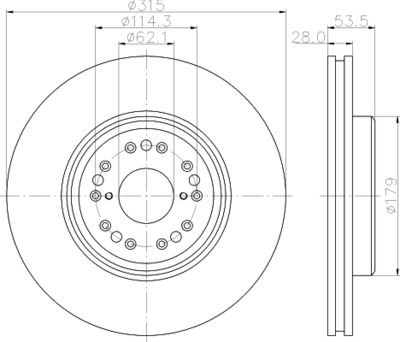 MDC1882 MINTEX Тормозной диск