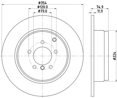 8DD355115171 HELLA Тормозной диск