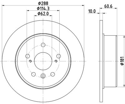 MDC1892 MINTEX Тормозной диск