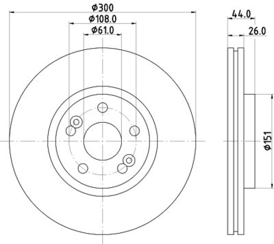 MDC1898 MINTEX Тормозной диск