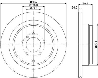 8DD355115291 HELLA Тормозной диск