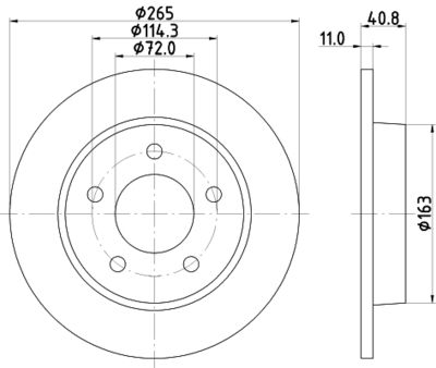 MDC1908 MINTEX Тормозной диск