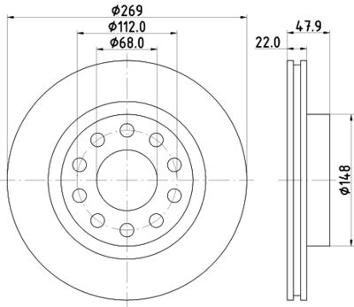 MDC1923 MINTEX Тормозной диск