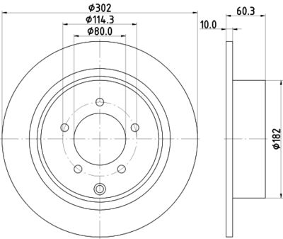 8DD355115491 HELLA Тормозной диск