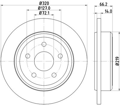 8DD355115501 HELLA Тормозной диск