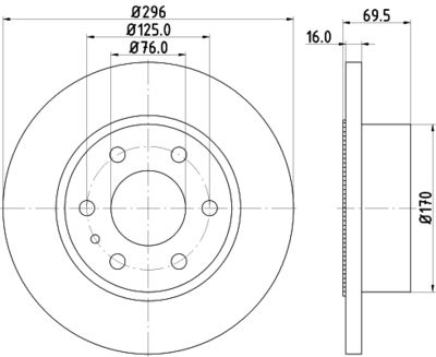 MDC1932 MINTEX Тормозной диск