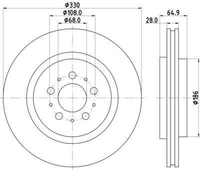 8DD355115601 HELLA Тормозной диск