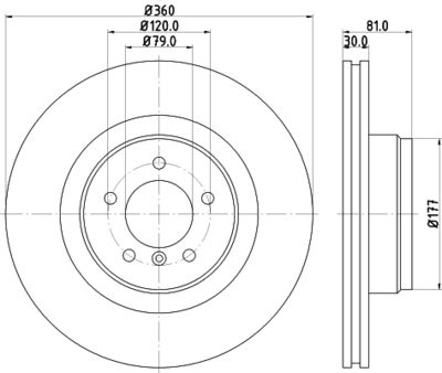 8DD355115611 HELLA Тормозной диск