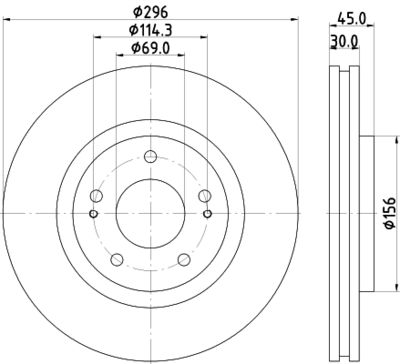 MDC1944 MINTEX Тормозной диск