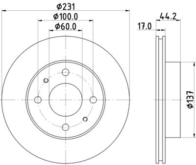 MDC1949 MINTEX Тормозной диск