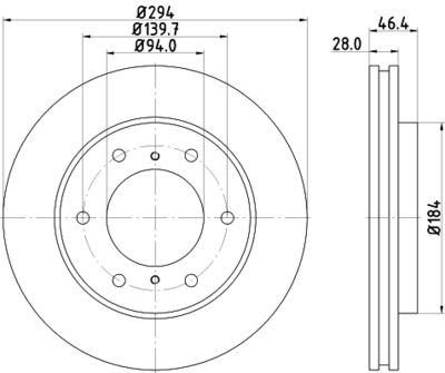 MDC1960 MINTEX Тормозной диск