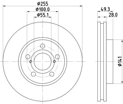 MDC1971 MINTEX Тормозной диск