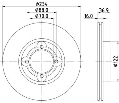 MDC1974 MINTEX Тормозной диск