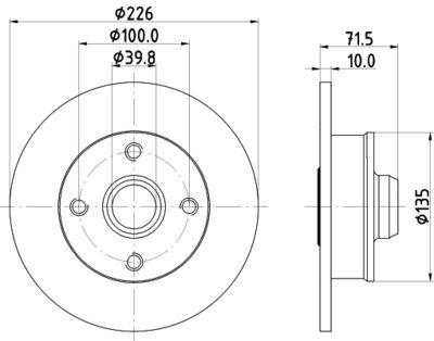 8DD355113461 HELLA Тормозной диск