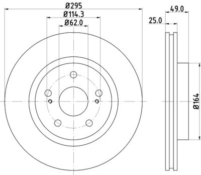 MDC2028 MINTEX Тормозной диск