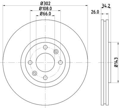 8DD355119161 HELLA Тормозной диск