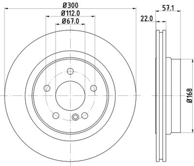 8DD355129531 HELLA Тормозной диск