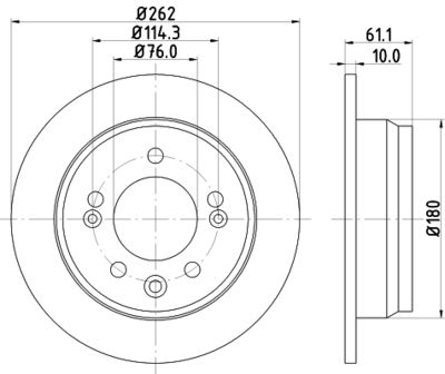 8DD355118861 HELLA Тормозной диск