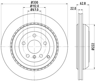 MDC2065 MINTEX Тормозной диск