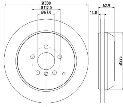 MDC2066 MINTEX Тормозной диск