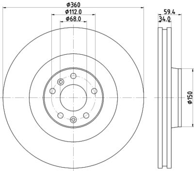 MDC2069 MINTEX Тормозной диск