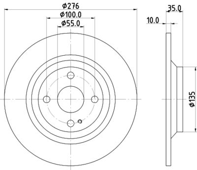 8DD355116071 HELLA Тормозной диск