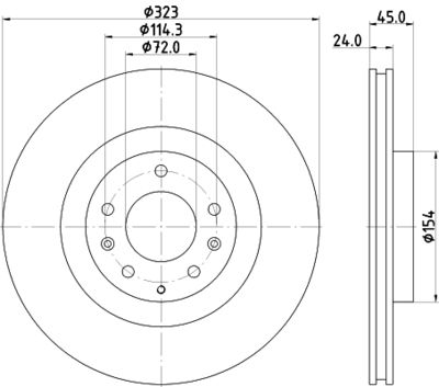 MDC2075 MINTEX Тормозной диск