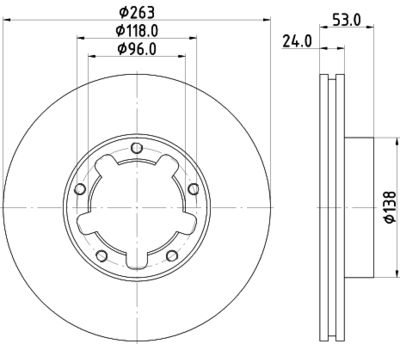 MDC2077 MINTEX Тормозной диск