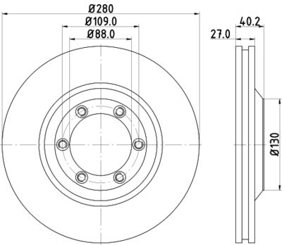 MDC2078 MINTEX Тормозной диск