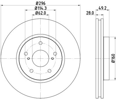 8DD355115191 HELLA Тормозной диск