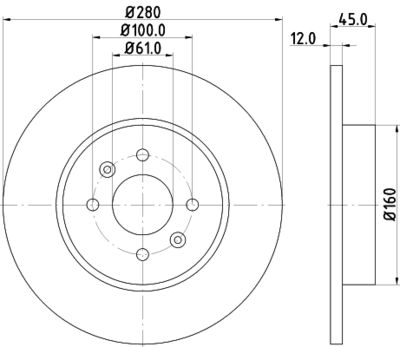 8DD355115811 HELLA Тормозной диск