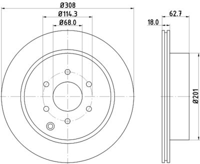 8DD355115851 HELLA Тормозной диск