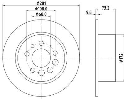 8DD355100891 HELLA Тормозной диск