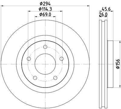 MDC2101 MINTEX Тормозной диск