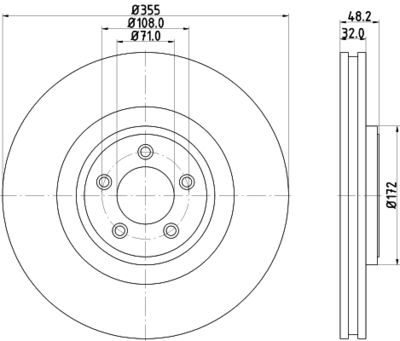 8DD355129071 HELLA Тормозной диск