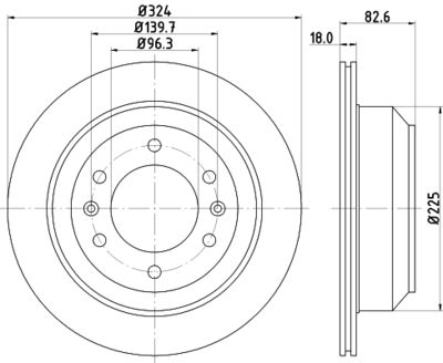 8DD355116491 HELLA Тормозной диск