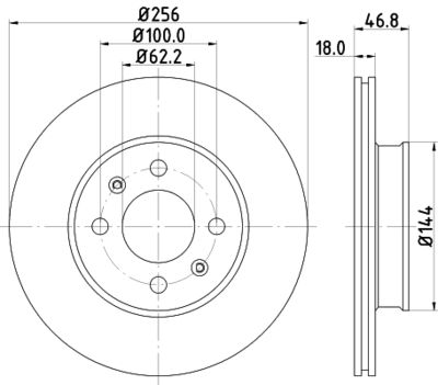 MDC2126 MINTEX Тормозной диск