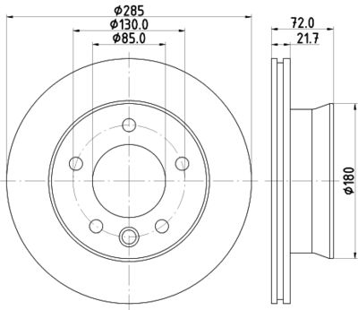 MDC2127 MINTEX Тормозной диск