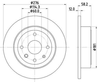 8DD355116991 HELLA Тормозной диск