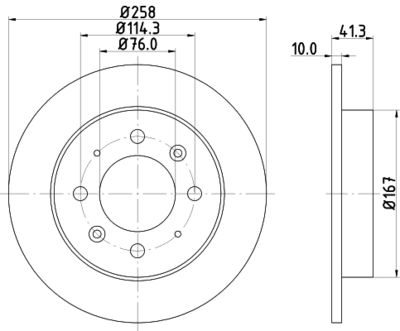 8DD355111451 HELLA Тормозной диск