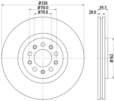 MDC2158 MINTEX Тормозной диск