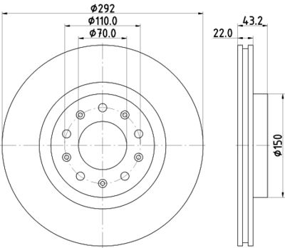 MDC2160 MINTEX Тормозной диск