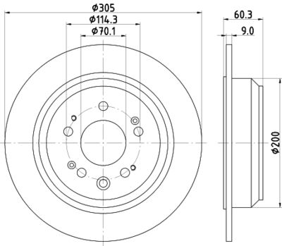 MDC2165 MINTEX Тормозной диск