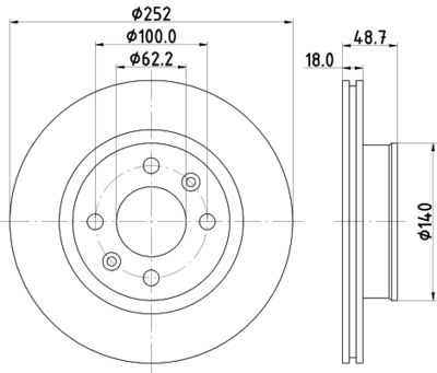 MDC2166 MINTEX Тормозной диск