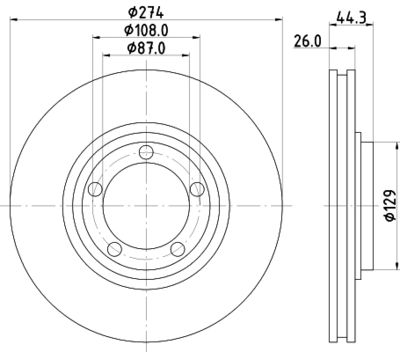 MDC2176 MINTEX Тормозной диск